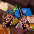 Personalized Brisbane Broncos 4 in 1 Can Cooler Tumbler Polynesian Tribal Pattern Style
