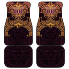 Personalized Brisbane Broncos Car Mats Polynesian Tribal Pattern Style