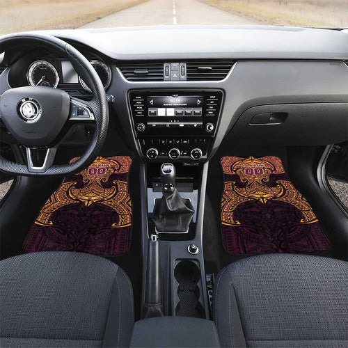 Personalized Brisbane Broncos Car Mats Polynesian Tribal Pattern Style