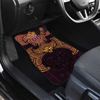 Personalized Brisbane Broncos Car Mats Polynesian Tribal Pattern Style