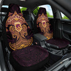 Personalized Brisbane Broncos Car Seat Cover Polynesian Tribal Pattern Style