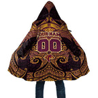 Personalized Brisbane Broncos Cloak Polynesian Tribal Pattern Style