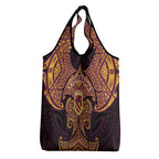 Personalized Brisbane Broncos Grocery Bag Polynesian Tribal Pattern Style