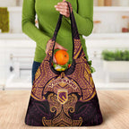 Personalized Brisbane Broncos Grocery Bag Polynesian Tribal Pattern Style