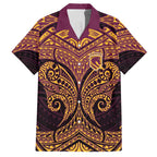 Personalized Brisbane Broncos Hawaiian Shirt Polynesian Tribal Pattern Style