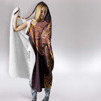 Personalized Brisbane Broncos Hooded Blanket Polynesian Tribal Pattern Style