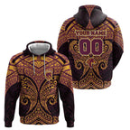 Personalized Brisbane Broncos Hoodie Polynesian Tribal Pattern Style