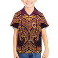 Personalized Brisbane Broncos Kid Hawaiian Shirt Polynesian Tribal Pattern Style