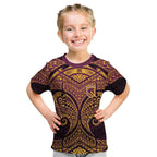 Personalized Brisbane Broncos Kid T Shirt Polynesian Tribal Pattern Style