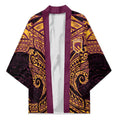 Personalized Brisbane Broncos Kimono Polynesian Tribal Pattern Style