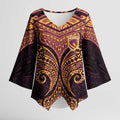 Personalized Brisbane Broncos Kimono Sleeve Blouse Polynesian Tribal Pattern Style