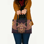 Personalized Brisbane Broncos Leather Bag Polynesian Tribal Pattern Style