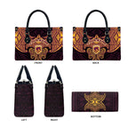 Personalized Brisbane Broncos Leather Bag Polynesian Tribal Pattern Style