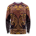 Personalized Brisbane Broncos Long Sleeve Shirt Polynesian Tribal Pattern Style