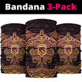 Personalized Brisbane Broncos Neck Gaiter Polynesian Tribal Pattern Style