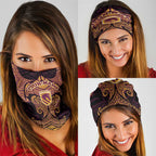 Personalized Brisbane Broncos Neck Gaiter Polynesian Tribal Pattern Style