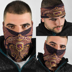 Personalized Brisbane Broncos Neck Gaiter Polynesian Tribal Pattern Style