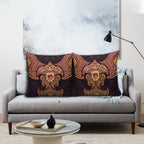 Personalized Brisbane Broncos Pillow Cover Polynesian Tribal Pattern Style