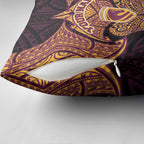 Personalized Brisbane Broncos Pillow Cover Polynesian Tribal Pattern Style