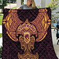 Personalized Brisbane Broncos Quilt Polynesian Tribal Pattern Style
