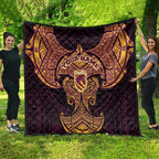 Personalized Brisbane Broncos Quilt Polynesian Tribal Pattern Style