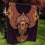 Personalized Brisbane Broncos Quilt Polynesian Tribal Pattern Style