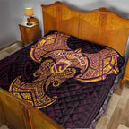 Personalized Brisbane Broncos Quilt Polynesian Tribal Pattern Style