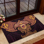 Personalized Brisbane Broncos Rubber Doormat Polynesian Tribal Pattern Style