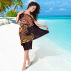 Personalized Brisbane Broncos Sarong Polynesian Tribal Pattern Style