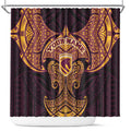 Personalized Brisbane Broncos Shower Curtain Polynesian Tribal Pattern Style