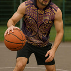 Personalized Brisbane Broncos Sleeveless Hoodie Polynesian Tribal Pattern Style