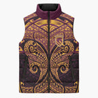 Personalized Brisbane Broncos Sleeveless Puffer Jacket Polynesian Tribal Pattern Style