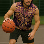 Personalized Brisbane Broncos Sleeveless Zip Hoodie Polynesian Tribal Pattern Style