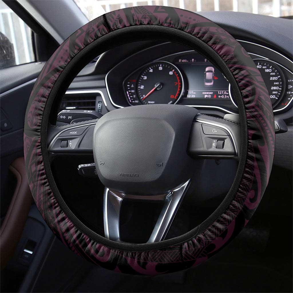 Brisbane Broncos Steering Wheel Cover Polynesian Tribal Pattern Style