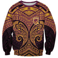Personalized Brisbane Broncos Sweatshirt Polynesian Tribal Pattern Style