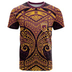 Personalized Brisbane Broncos T Shirt Polynesian Tribal Pattern Style
