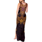 Personalized Brisbane Broncos Tank Maxi Dress Polynesian Tribal Pattern Style