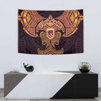 Personalized Brisbane Broncos Tapestry Polynesian Tribal Pattern Style