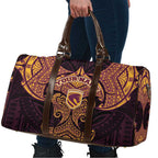 Personalized Brisbane Broncos Travel Bag Polynesian Tribal Pattern Style