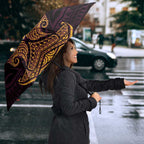 Personalized Brisbane Broncos Umbrella Polynesian Tribal Pattern Style