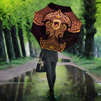 Personalized Brisbane Broncos Umbrella Polynesian Tribal Pattern Style