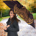 Personalized Brisbane Broncos Umbrella Polynesian Tribal Pattern Style