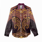 Personalized Brisbane Broncos Women Casual Shirt Polynesian Tribal Pattern Style