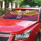 Personalized Brisbane Lions Auto Sun Shade Polynesian Tribal Pattern Heritage Football
