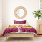 Personalized Brisbane Lions Bedding Set Polynesian Tribal Pattern Heritage Football