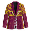 Personalized Brisbane Lions Blazer Polynesian Tribal Pattern Heritage Football