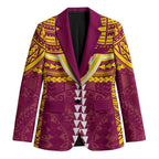 Personalized Brisbane Lions Blazer Polynesian Tribal Pattern Heritage Football