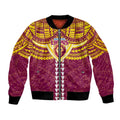 Personalized Brisbane Lions Bomber Jacket Polynesian Tribal Pattern Heritage Football