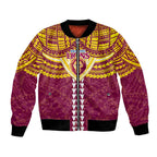 Personalized Brisbane Lions Bomber Jacket Polynesian Tribal Pattern Heritage Football