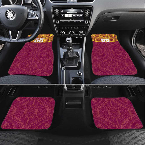 Personalized Brisbane Lions Car Mats Polynesian Tribal Pattern Heritage Football